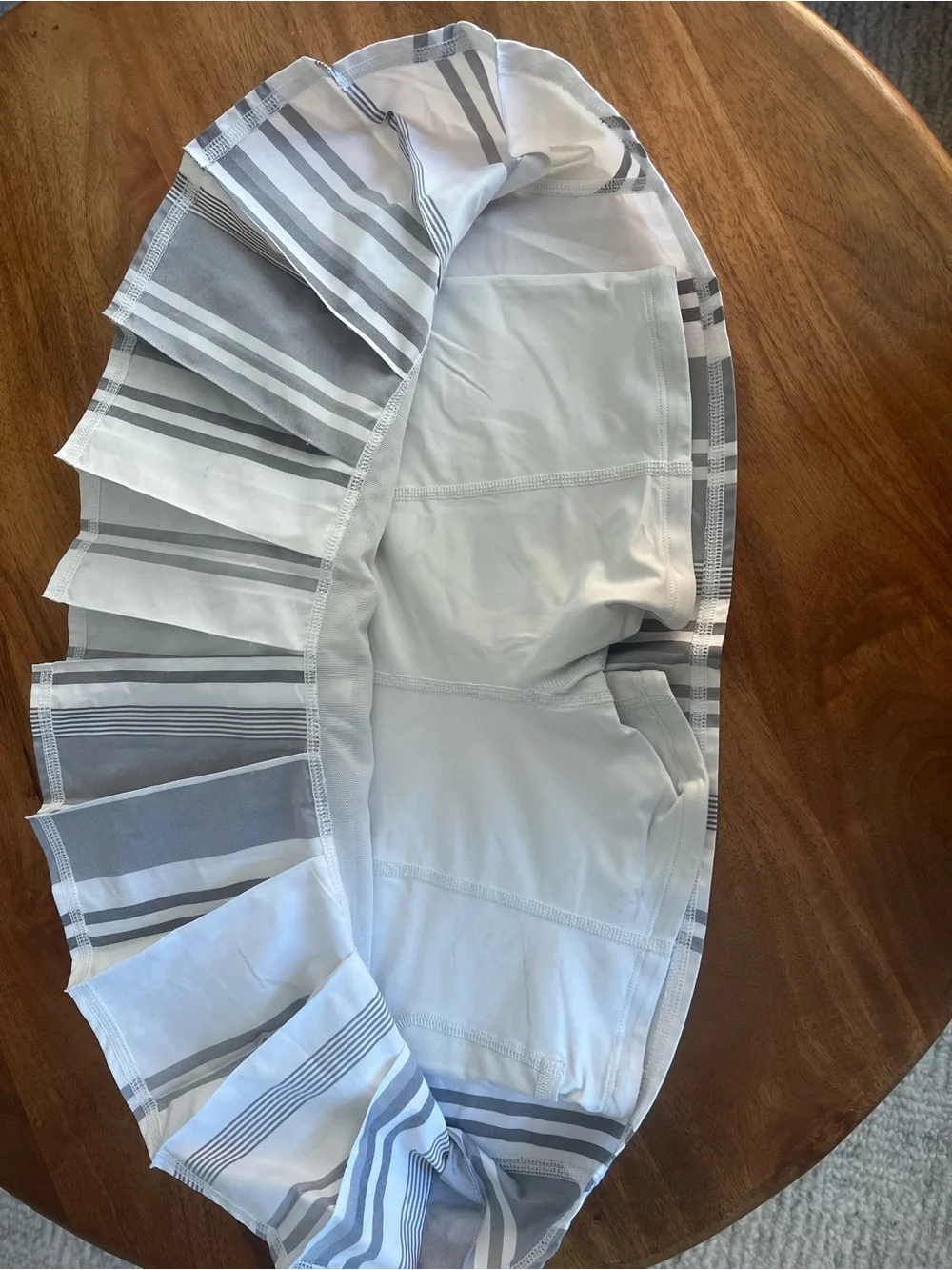 Lululemon Striped Athletic Tennis Skort with Black Waistband